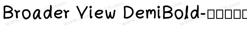 Broader View DemiBold字体转换